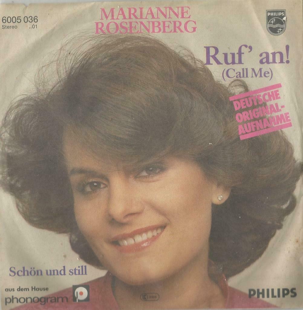 Marianne Rosenberg – Ruf’ an / Schön und still - Single, Enlèvement ou Envoi, Utilisé, Pop