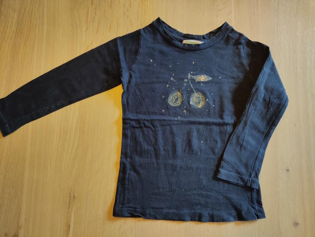 Zwarte longsleeve 104, Bonpoint, Enlèvement ou Envoi, Chemise ou À manches longues, Utilisé