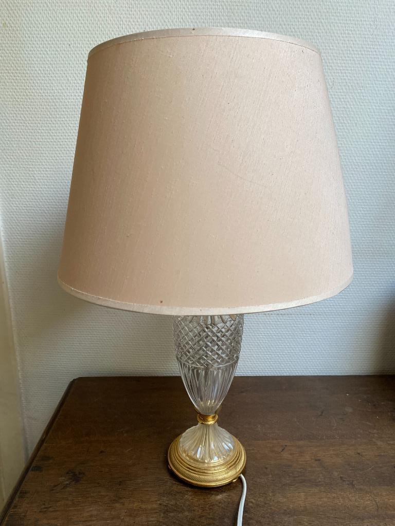Lamp en lampenkap, Ophalen, 25 tot 50 cm, Beige, Rond