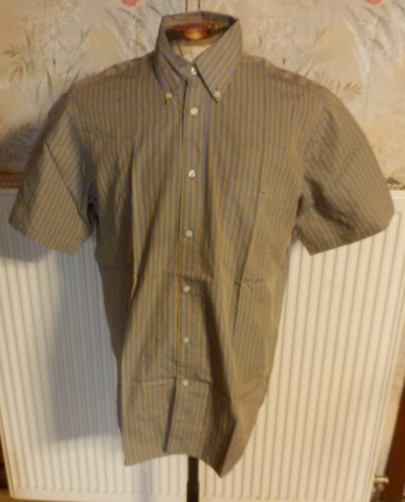 (3) - chemise homme t.M lignée bleu jaune - lacoste -, Tour de cou 39/40 (M), Enlèvement ou Envoi, Lacoste, Comme neuf