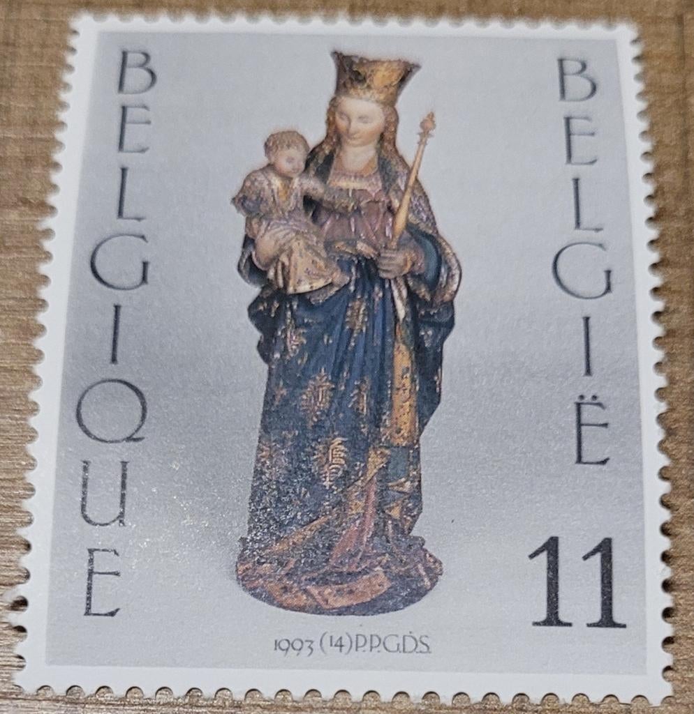Oude postzegel: Onze-Lieve-Vrouw beeld (postfris), Frankeerzegel, Ophalen of Verzenden, Zonder stempel, Postfris