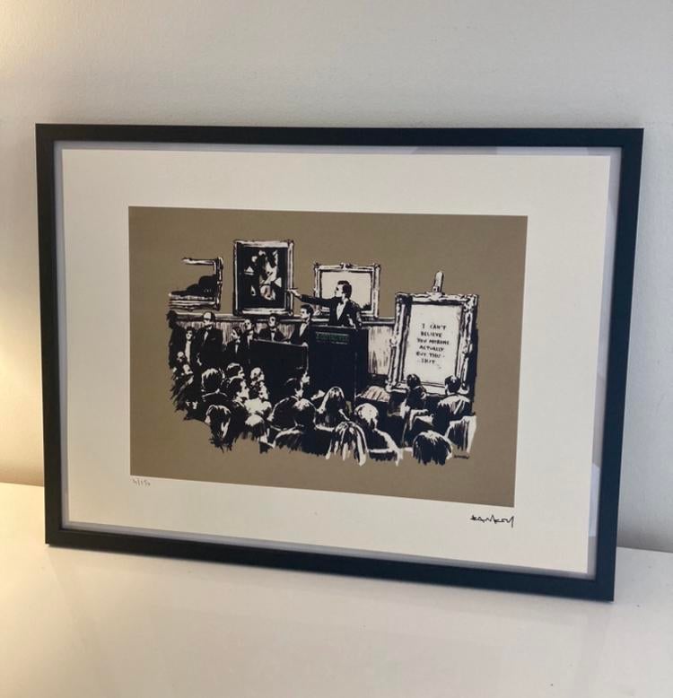 BANKSY : lithographie encadrée et numérotée à la main, Antiquités & Art, Art | Lithographies & Sérigraphies