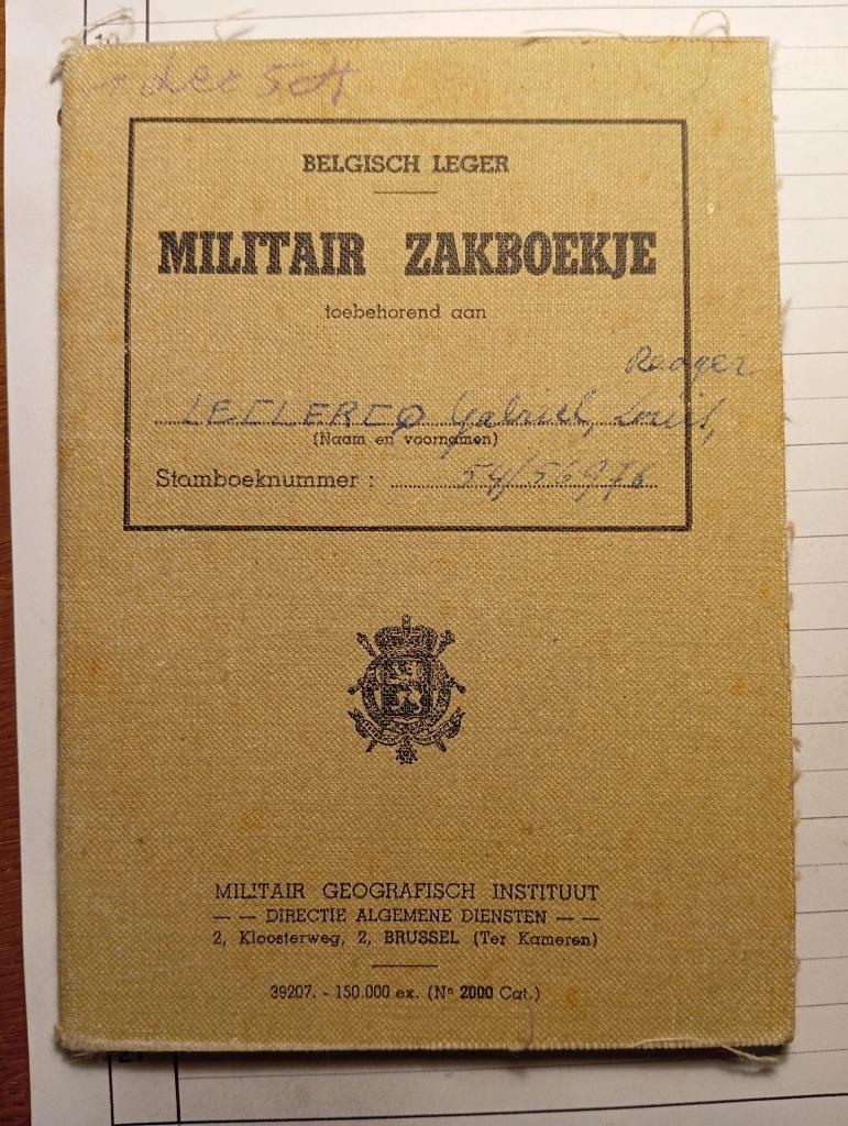 militair zakboekje 1954, Envoi