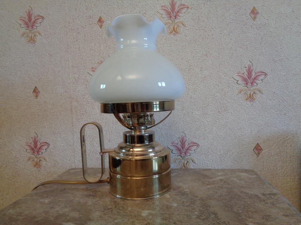 LAMPE DE CHEVET vintage, Enlèvement, Comme neuf, Verre, Moins de 50 cm