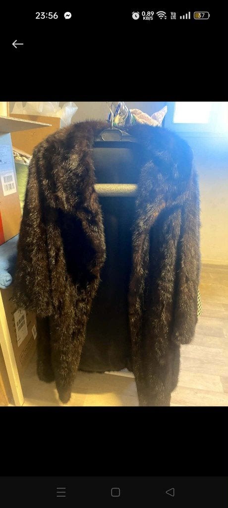 Manteau de fourrure de vison brun, Taille 38/40 (M), Enlèvement ou Envoi, Sans marque, Comme neuf