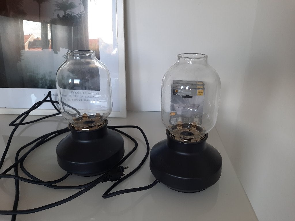 2 lampes de chevet, Maison & Meubles, 25 cm, Dimmable, Comme neuf, Enlèvement