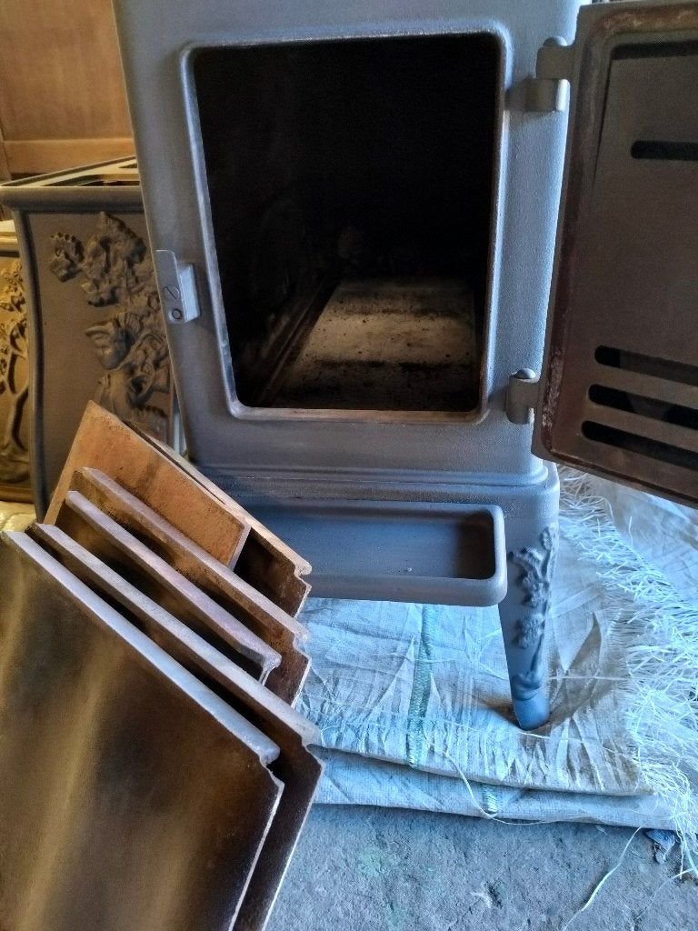 poêle à bois en fonte Dovre, Enlèvement, Utilisé, Bois, Autoportant