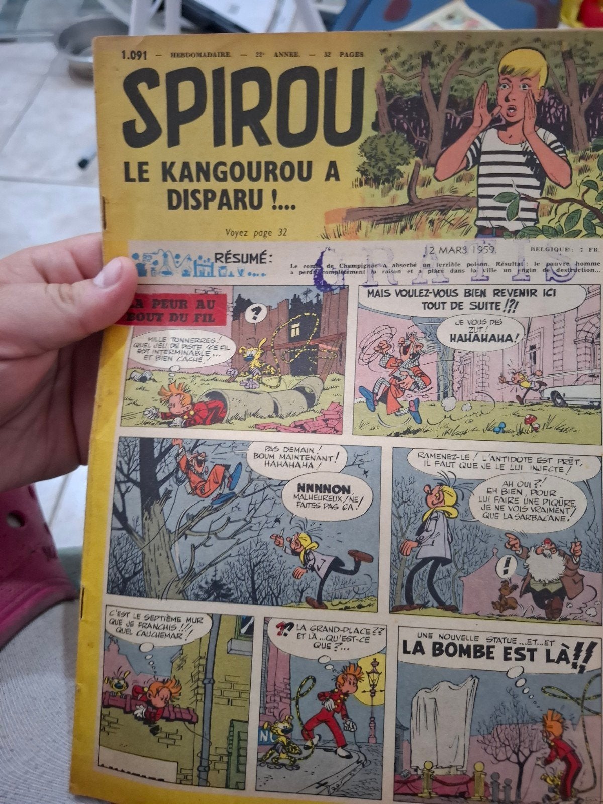 BD journaux spirou, Hobby en Vrije tijd, Ophalen of Verzenden