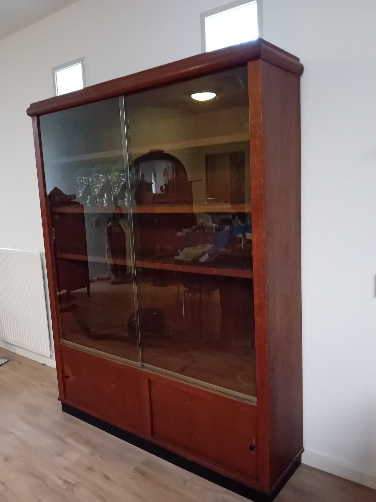 Armoire scolaire / bibliothèque / vitrine 200x156x40cm, Enlèvement