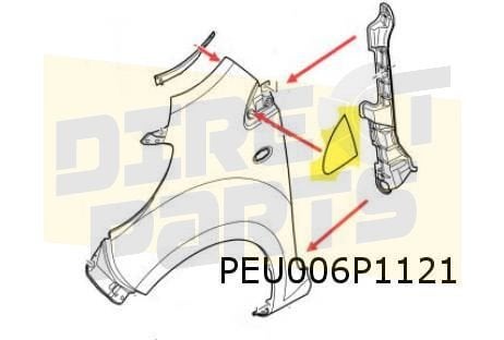 Peugeot 107 (-7/14) sierafdekking op voorscherm Links Origin, Neuf, Citroën, -, -