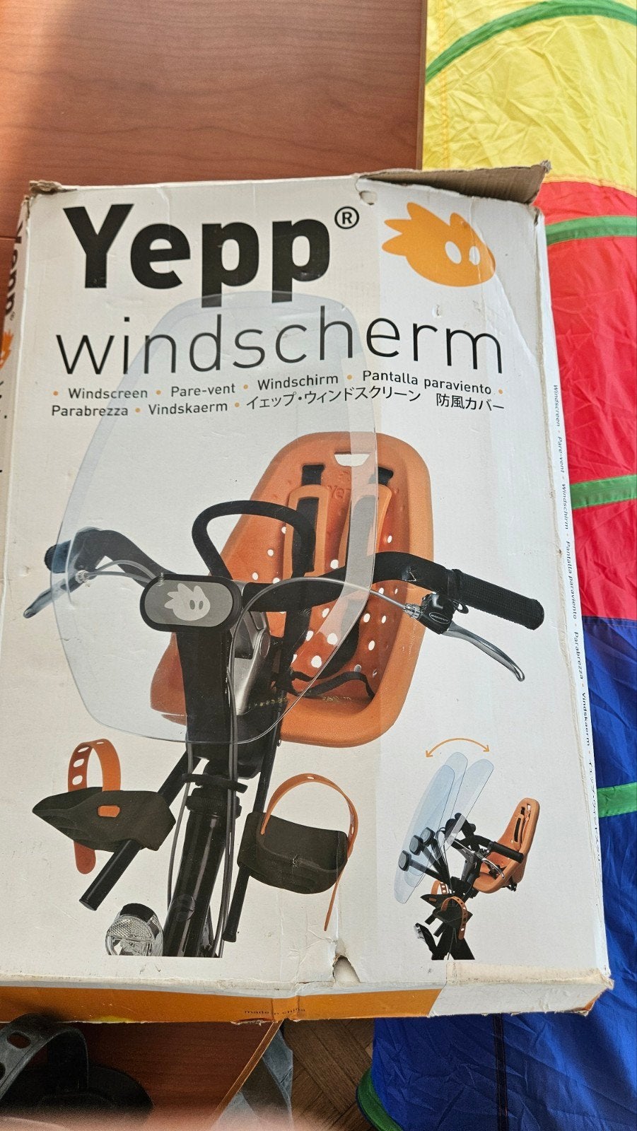Yepp fietsstoel + windscherm, Ophalen, Yepp (Thule), Voorzitje, 0 t/m 13 kg
