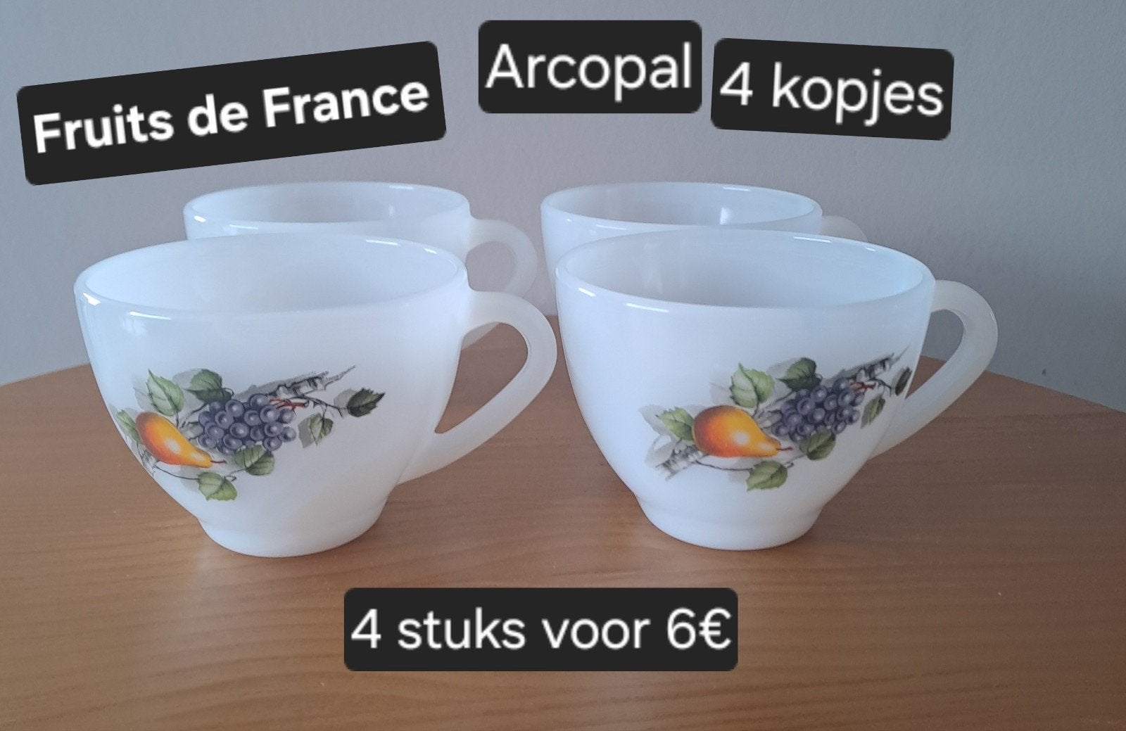 Arcopal Fruits de France tassen, Enlèvement