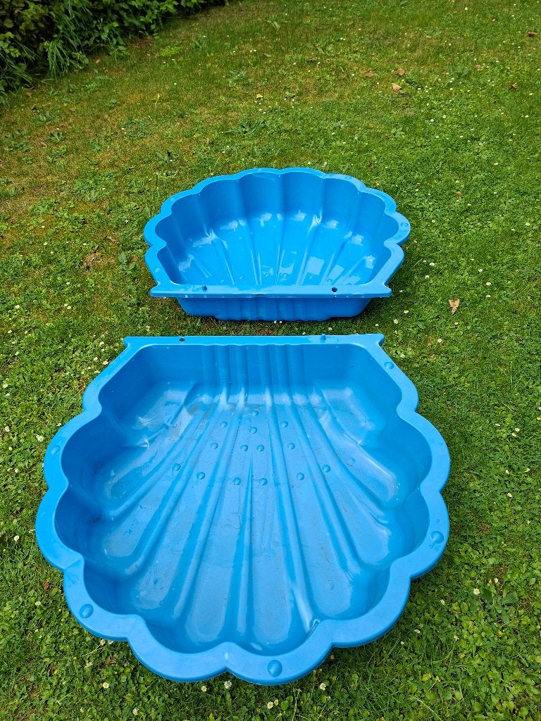 Zwembad/zandbak met blauwe schelpen, Kinderen en Baby's, Speelgoed | Buiten | Zandbakken, Ophalen, Gebruikt