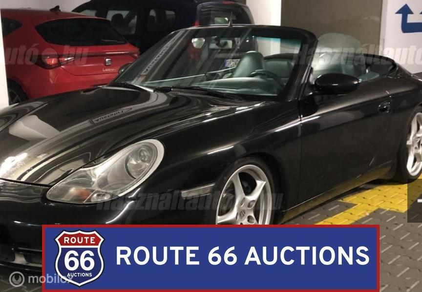 Porsche 911 Carrera Cabriolet | 2000 | Route 66 Auctions, Auto's, Zwart, Bedrijf, Overige carrosserie, Porsche