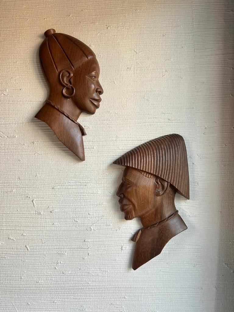 wanddecoratie - Afrikaans houtsnijwerk, Ophalen, Zo goed als nieuw