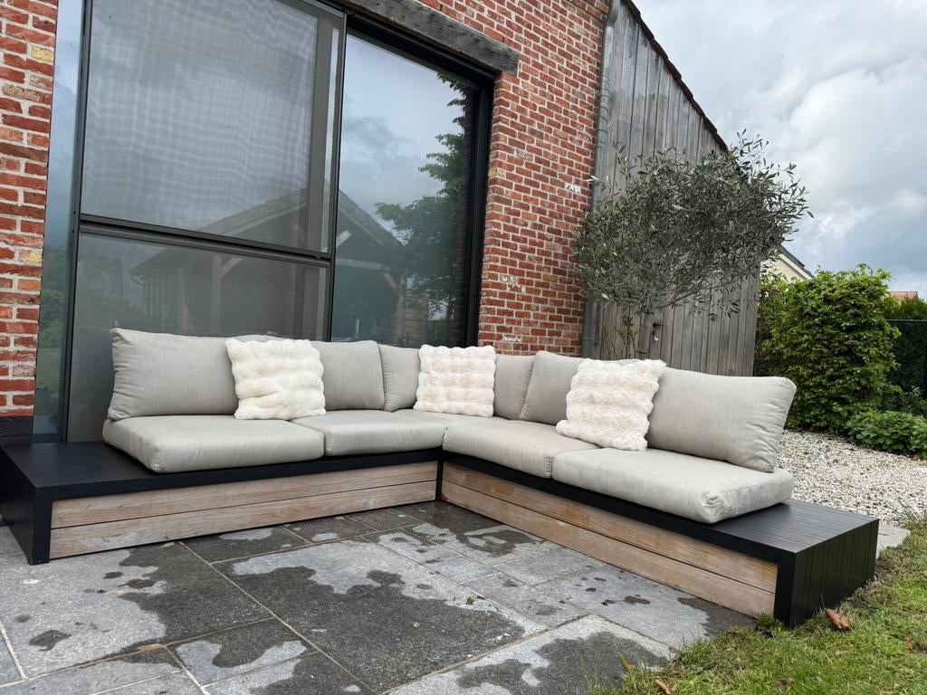 Loungeset/ tuinset, Tuin en Terras, Ophalen, Zo goed als nieuw, Aluminium, Loungeset