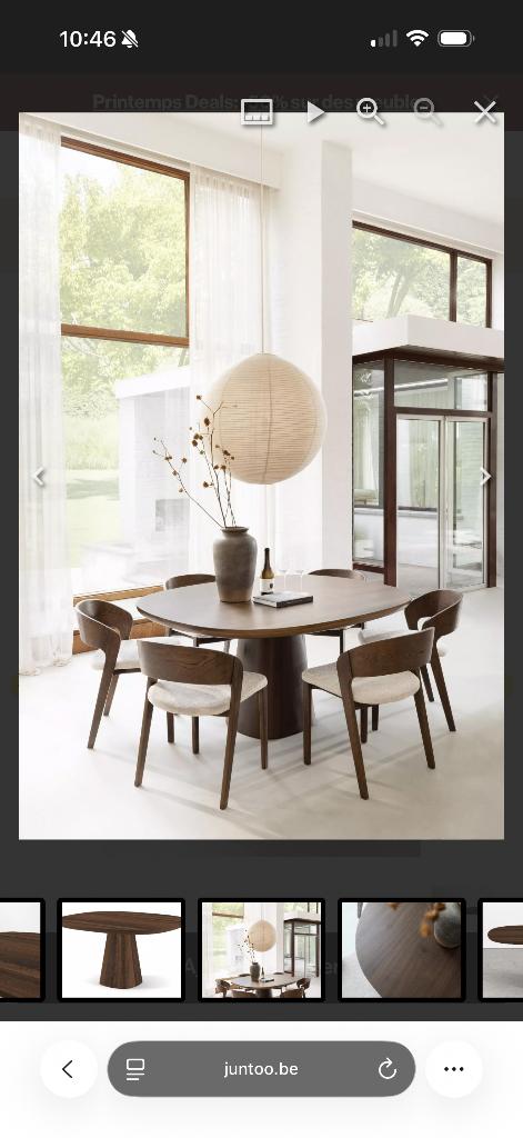 Salle à manger JUNTOO, Enlèvement, Neuf, Bois noyer, 4 à 6 chaises