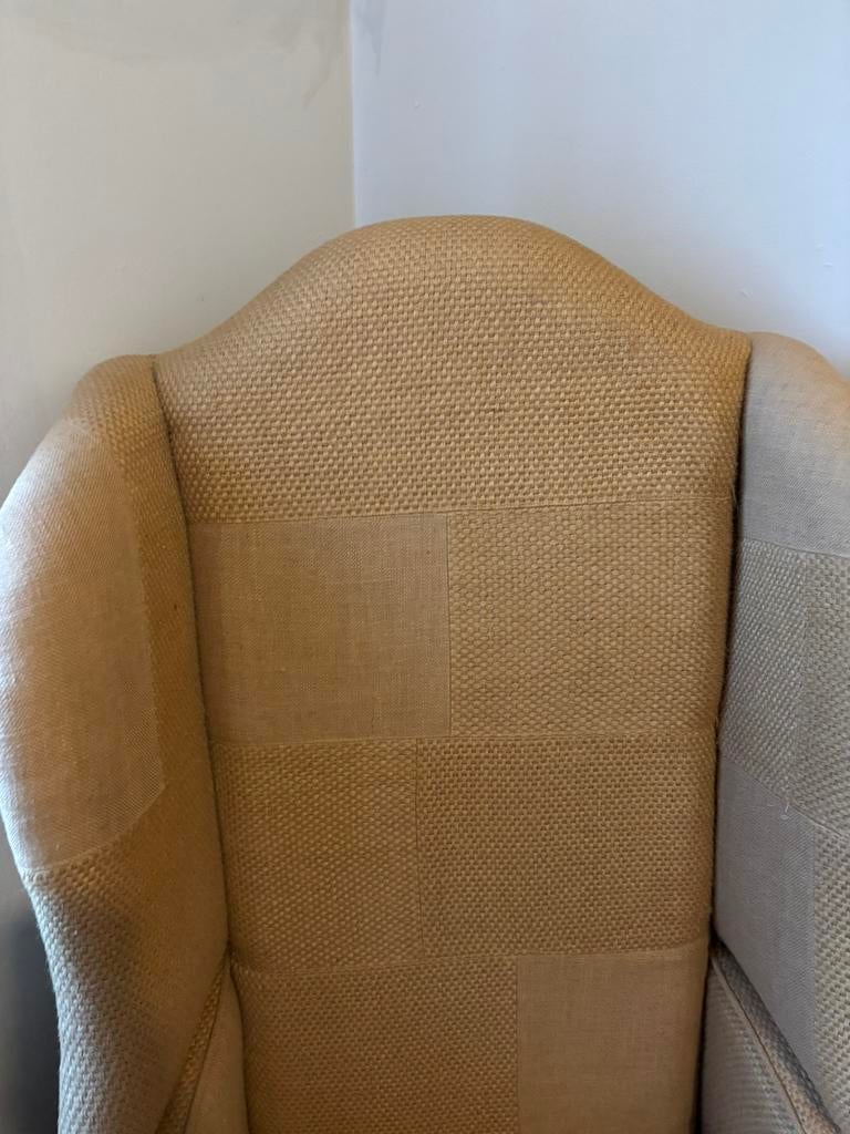 Fauteuil in jute stof, Ophalen, Zo goed als nieuw, Stof, Klassiek