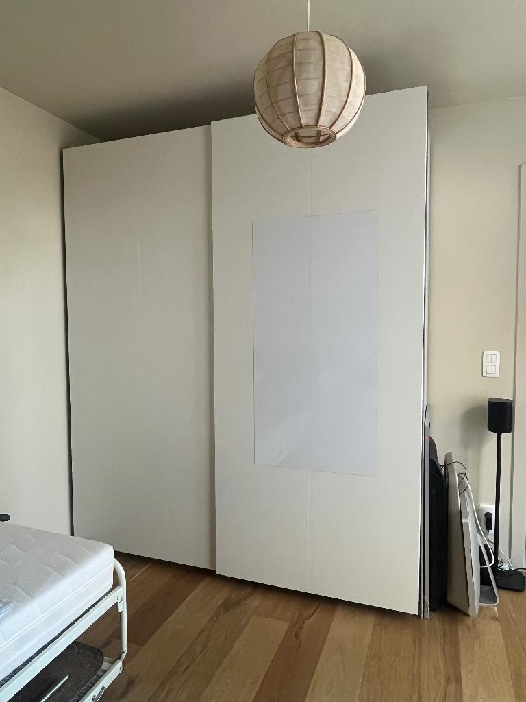 IKEA PAX 3 verschillende kasten met (schuif)deuren en inhoud, 100 à 150 cm, Enlèvement, Utilisé, 200 cm ou plus
