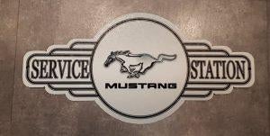 Ford Mustang Service zwaar metalen contour reclame bord, Ophalen of Verzenden, Nieuw, Reclamebord