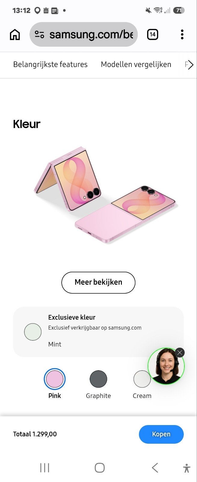 Gezocht samsung flip8, 256 GB, Ophalen of Verzenden, Gebruikt, Galaxy Z Flip