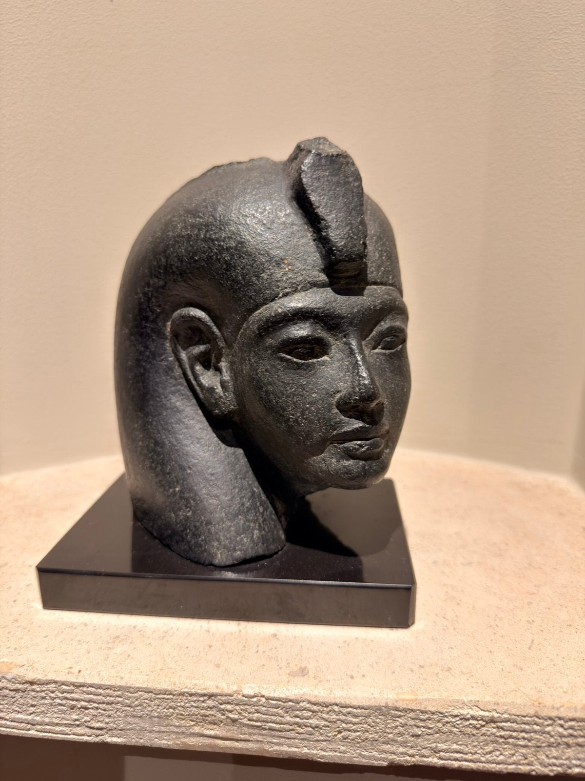 Egyptische buste Louvre reproductie - 20 cm, Ophalen, Steen of Keramiek, Buste, 20 - 50 cm