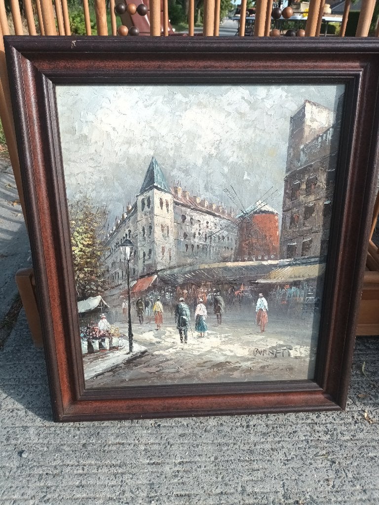 Schilderij Parijs door Burnett, Antiquités & Art, Enlèvement ou Envoi