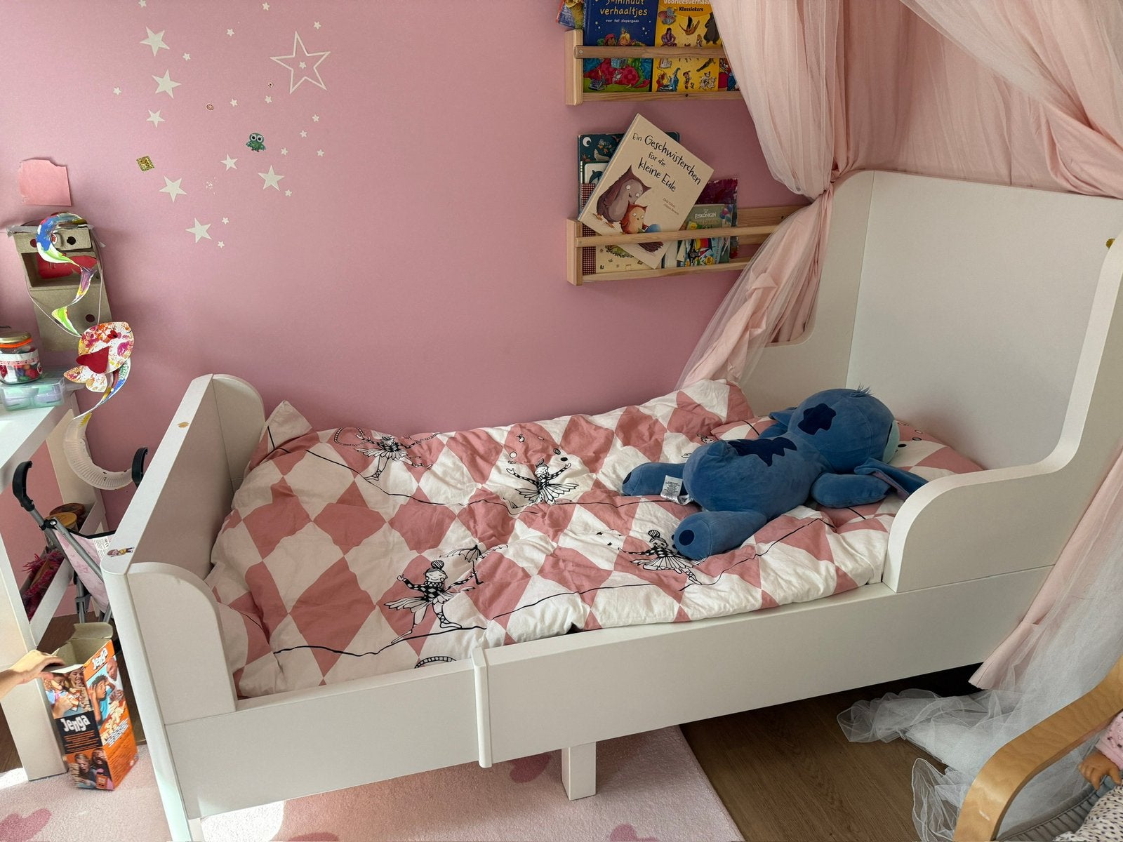 Busunge Meegroeibed wit 80x200, Enlèvement, Comme neuf, 70 à 85 cm, Sommier à lattes