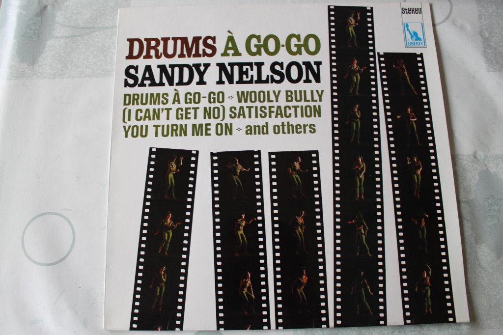 Sandy Nelson -lp- Drumt een Gogo, Ophalen of Verzenden, Zo goed als nieuw, Beschermende buitenhoes, 12 inch