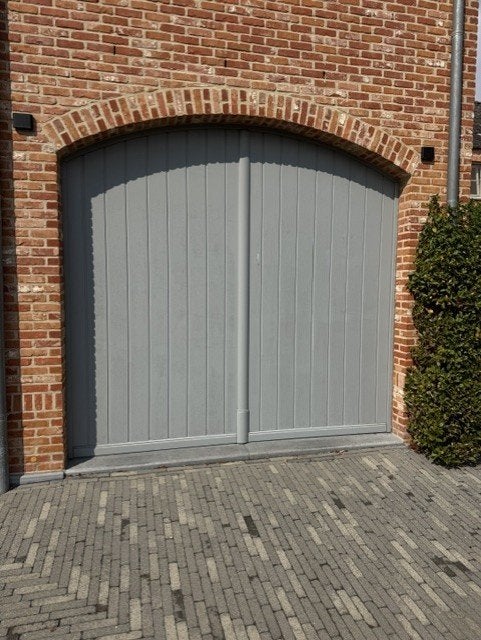 Automatische houten garagepoort met contra gewicht, Enlèvement, Comme neuf