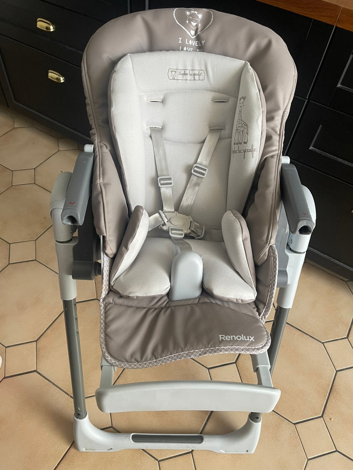 chaise haute renolux "la petite girafe" 3 en 1, Enlèvement, Utilisé
