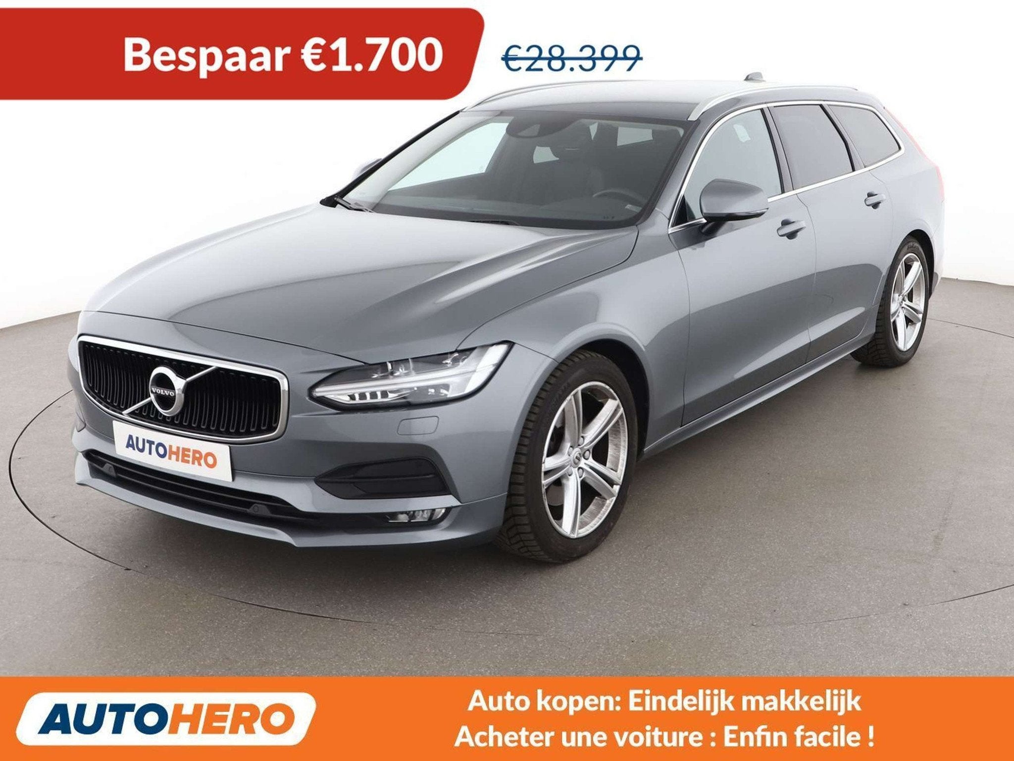 Volvo V90 2.0 D4 BUSINESS PLUS AWD (bj 2019, automaat), Auto's, Automaat, Euro 6, 1969 cc, Blauw