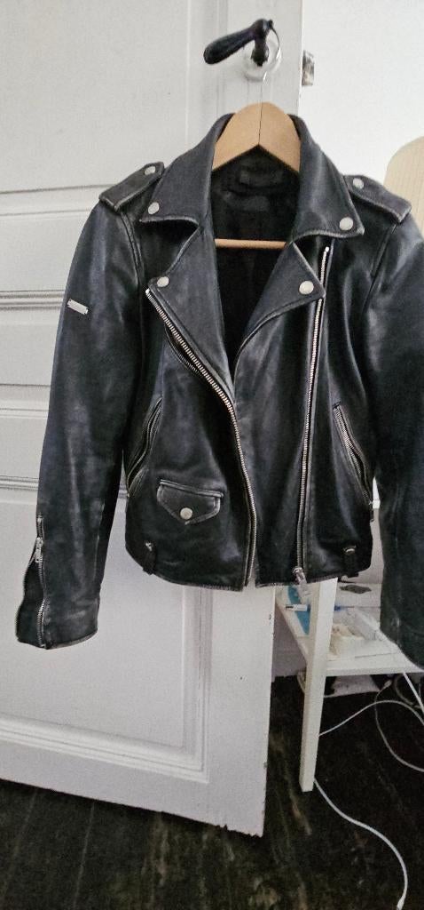 Leren jas, Superdry, Ophalen, Zwart