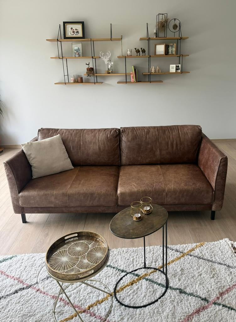 Leren zetel (kleur cognac), Enlèvement, Comme neuf, Cuir