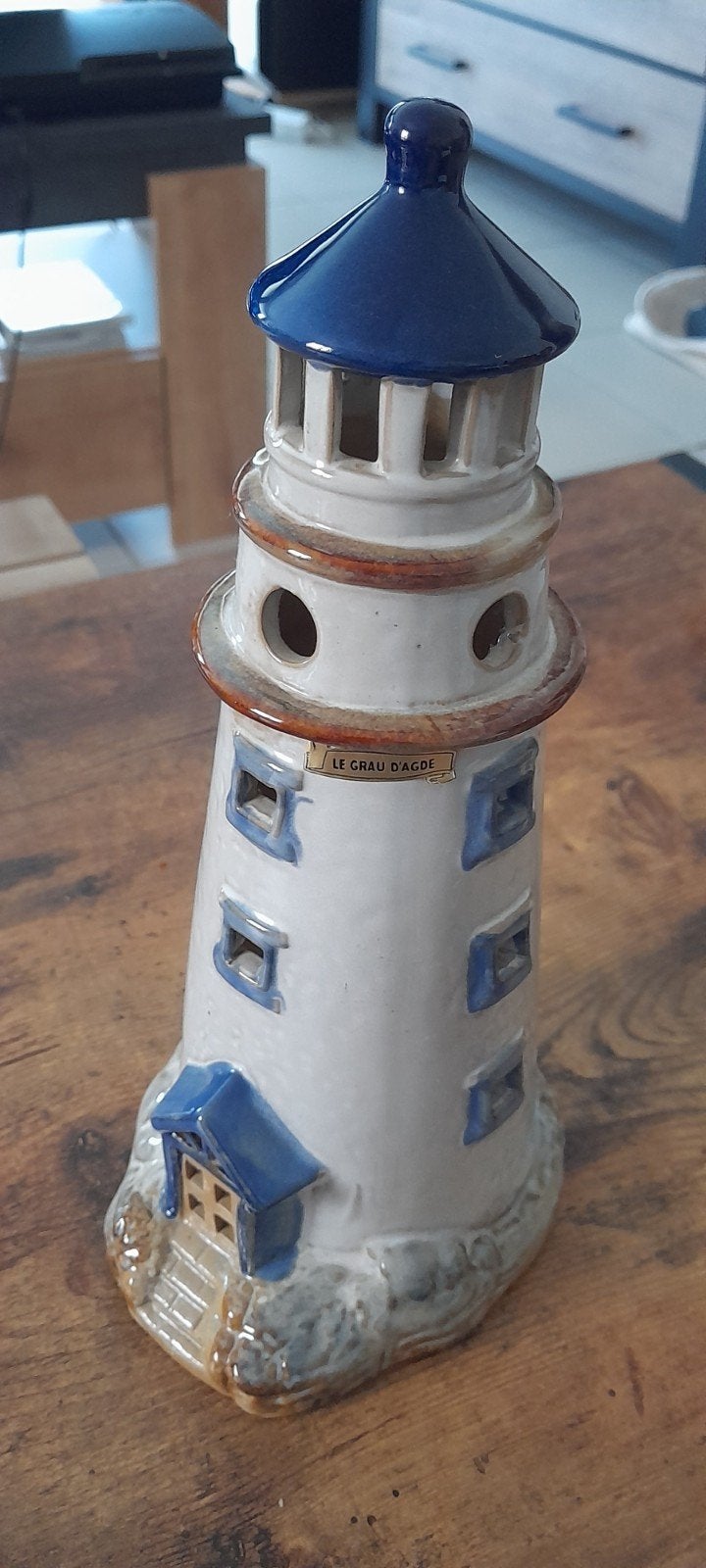 Decoratieve keramische vuurtoren uit Frankrijk - Le Grau d'A, Ophalen of Verzenden