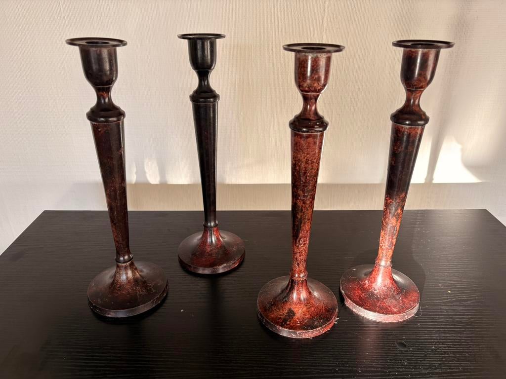 Bronsen vintage kandelaars, Enlèvement ou Envoi, Maison et Meubles