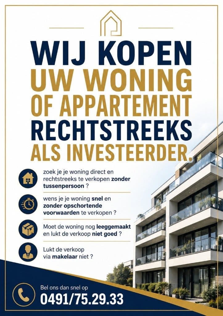 investeerder zoekt woning te kopen