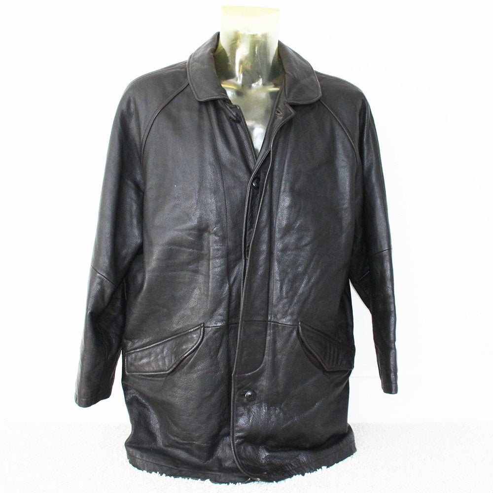 Veste Oliphil en cuir rembourré pour hommes (XXL) €145, -, Comme neuf, Autres tailles, Oliphil, Noir