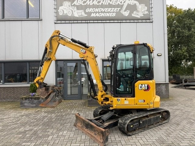 CAT 303cr Bj22 3T Minigraver Minikraan SLP/SRT AC Camera, Articles professionnels, Enlèvement, Excavatrice