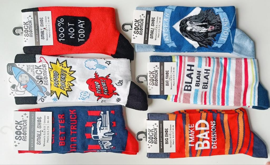 Sokken verschillende kleuren van Socks Atomica., Kleding | Dames, Sokken en Kousen, Overige kleuren, Nieuw, Socks Atomica, Maat 39 t/m 42