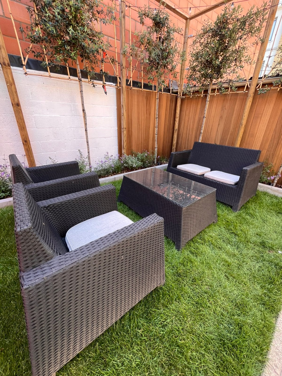 Kwaliteitsvolle loungeset te koop, Ophalen, 4 zitplaatsen, Loungeset, Wicker