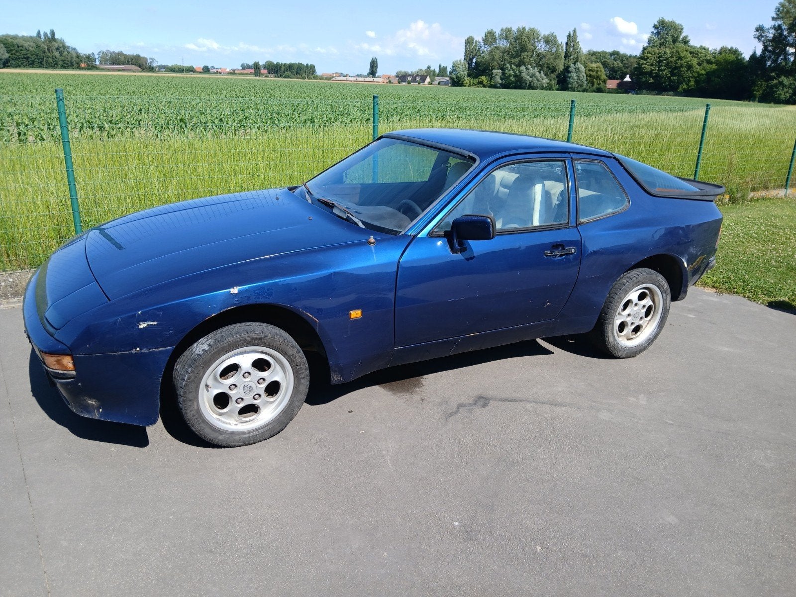 Porsche 944 voor stukken of project Porsche 944 1983, Achterwielaandrijving, Blauw, Leder, Handgeschakeld