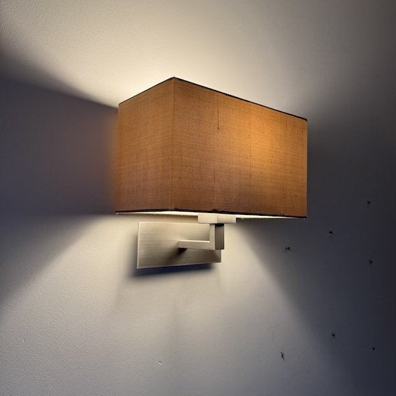 Astro Park Lane Grande – 2 design wandlampen met stoffen kap, Gebruikt, Metaal, Up & down verlichting, Overige merken