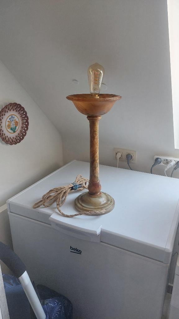 Vintage albasten bureaulamp 1970, Ophalen