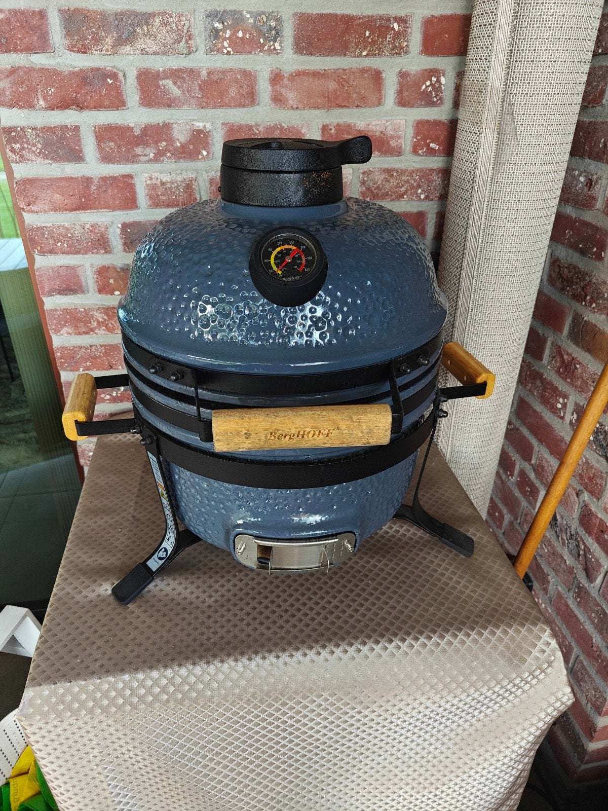 Kamado - Barbecue en céramique BergHOFF, taille moyenne, gri, Enlèvement, Comme neuf, Berghoff