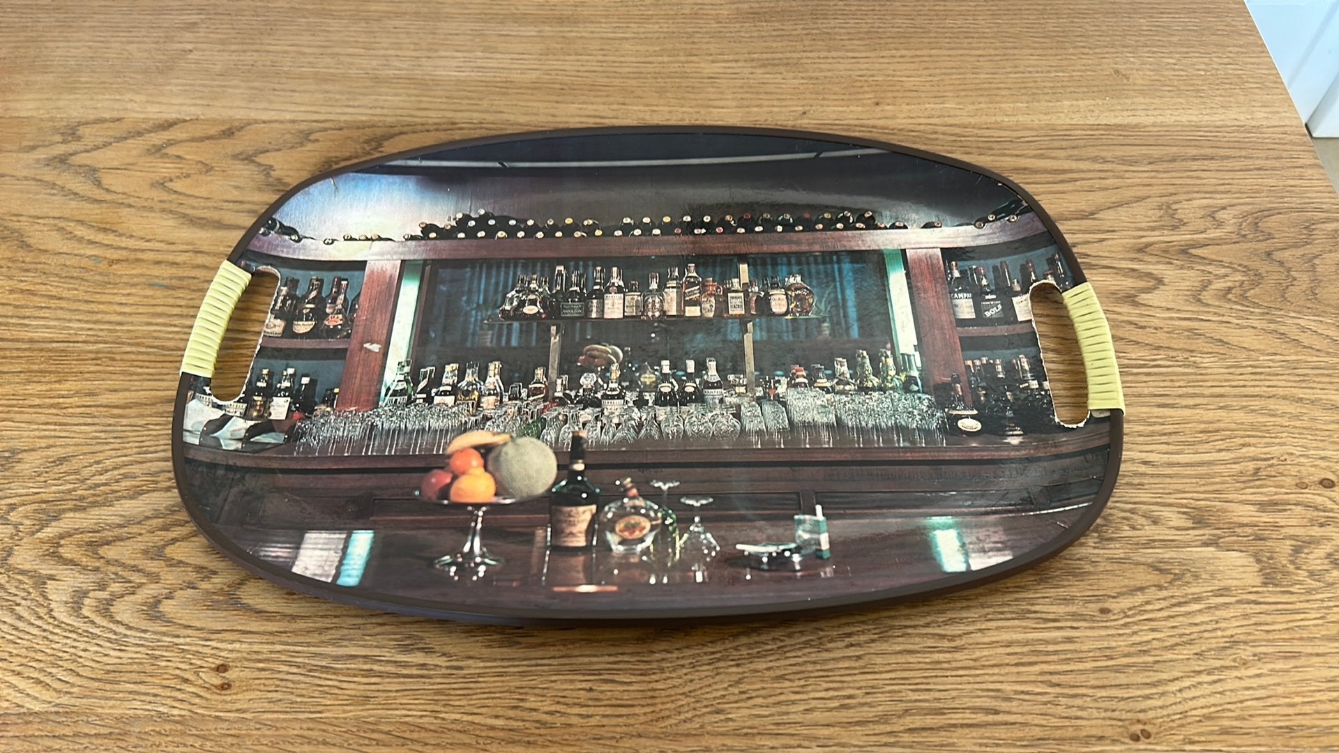 Vintage bar dienbord, Huis en Inrichting, Ophalen of Verzenden, Zo goed als nieuw, Serveerplateau