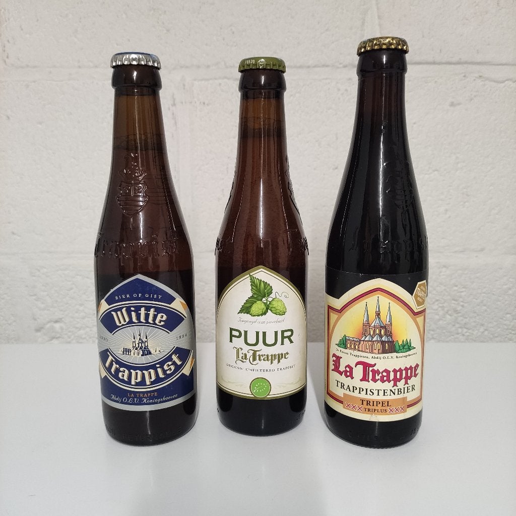 9 vieilles bouteilles la Trappe 8 pleines et 1 vide, Collections, Enlèvement ou Envoi, Bouteille(s), La Trappe