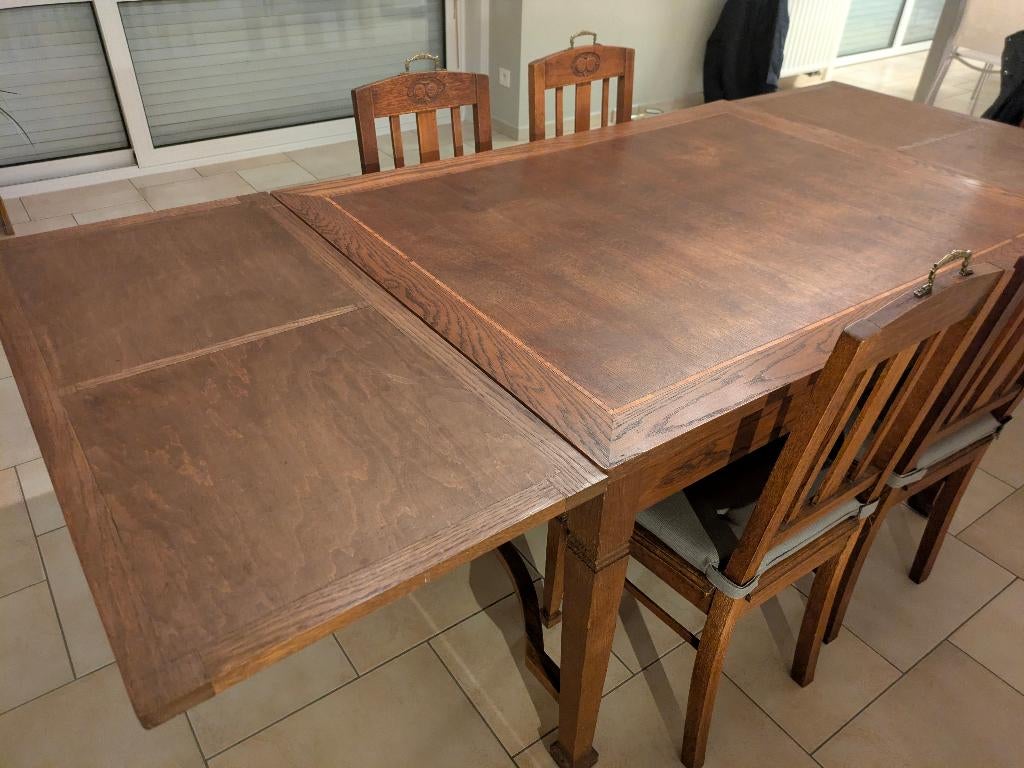 verlengbare livingtafel, Huis en Inrichting, Tafels | Eettafels, Ophalen, Gebruikt, Eikenhout, Rechthoekig