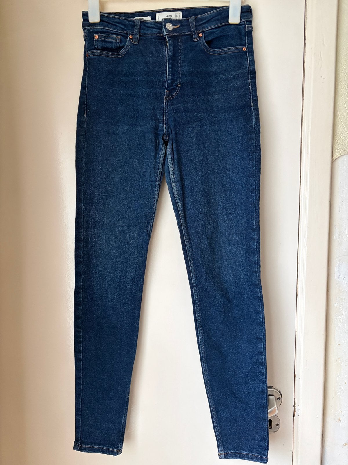 Soho MANGO slanke skinny jeans maat 38 - M, Kleding | Dames, Ophalen of Verzenden, Zo goed als nieuw, Blauw