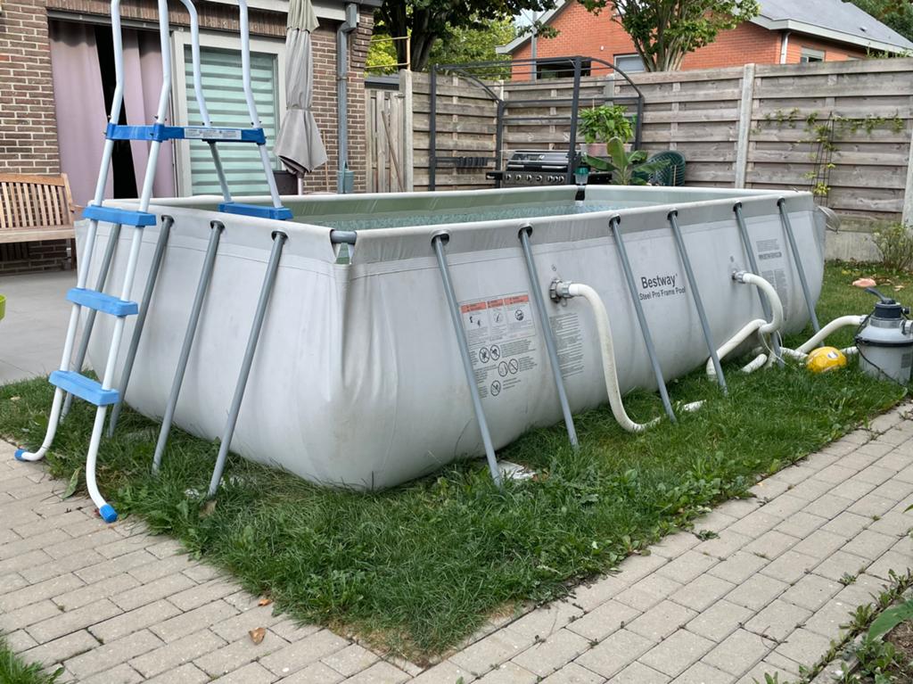 Zwembad met zandfulter intex 3x2, Tuin en Terras, Ophalen, Zo goed als nieuw